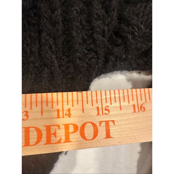 Ralph Lauren Black Label Cable Knit Cashmere Wool Black Shaw/ Cardigan, size XS - Picture 7 of 9